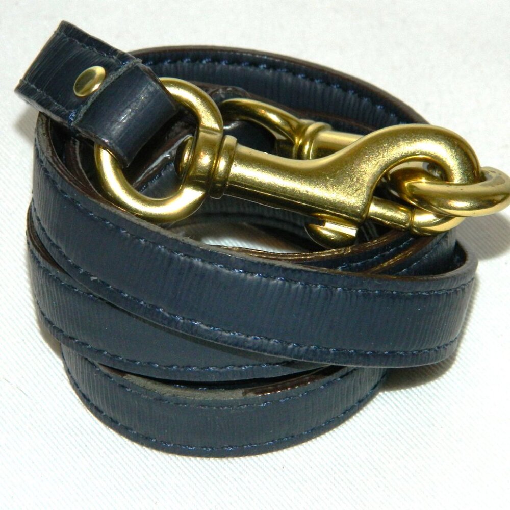 Coach Navy Textured Patent Leather Boston Bag - Picture 11 of 11